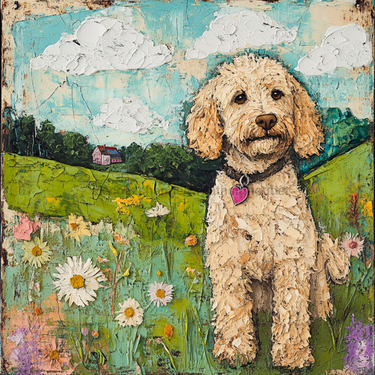Dog Sign, Doodle Sign, DCO-13015, Sign For Wreath, 10x10